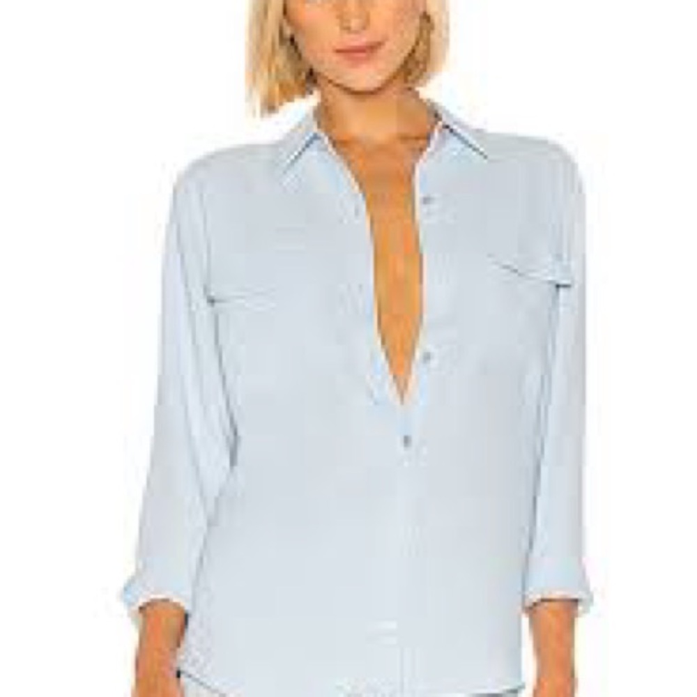 Equipment Signature Top in Bleu Aere - 80% off MSRP!